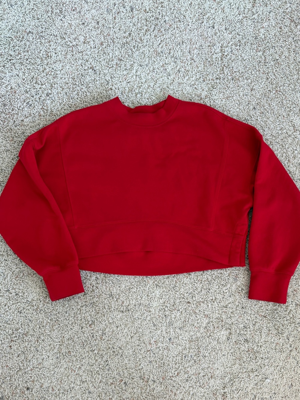 Abercrombie & Fitch YPB Red Cropped Crewneck Sweatshirt